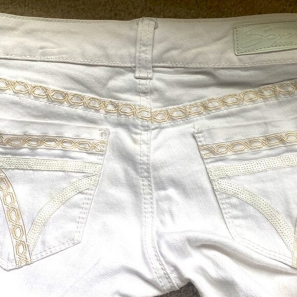 7 For All Mankind White Stretch Bootcut Jeans Size 28 - Picture 4 of 4